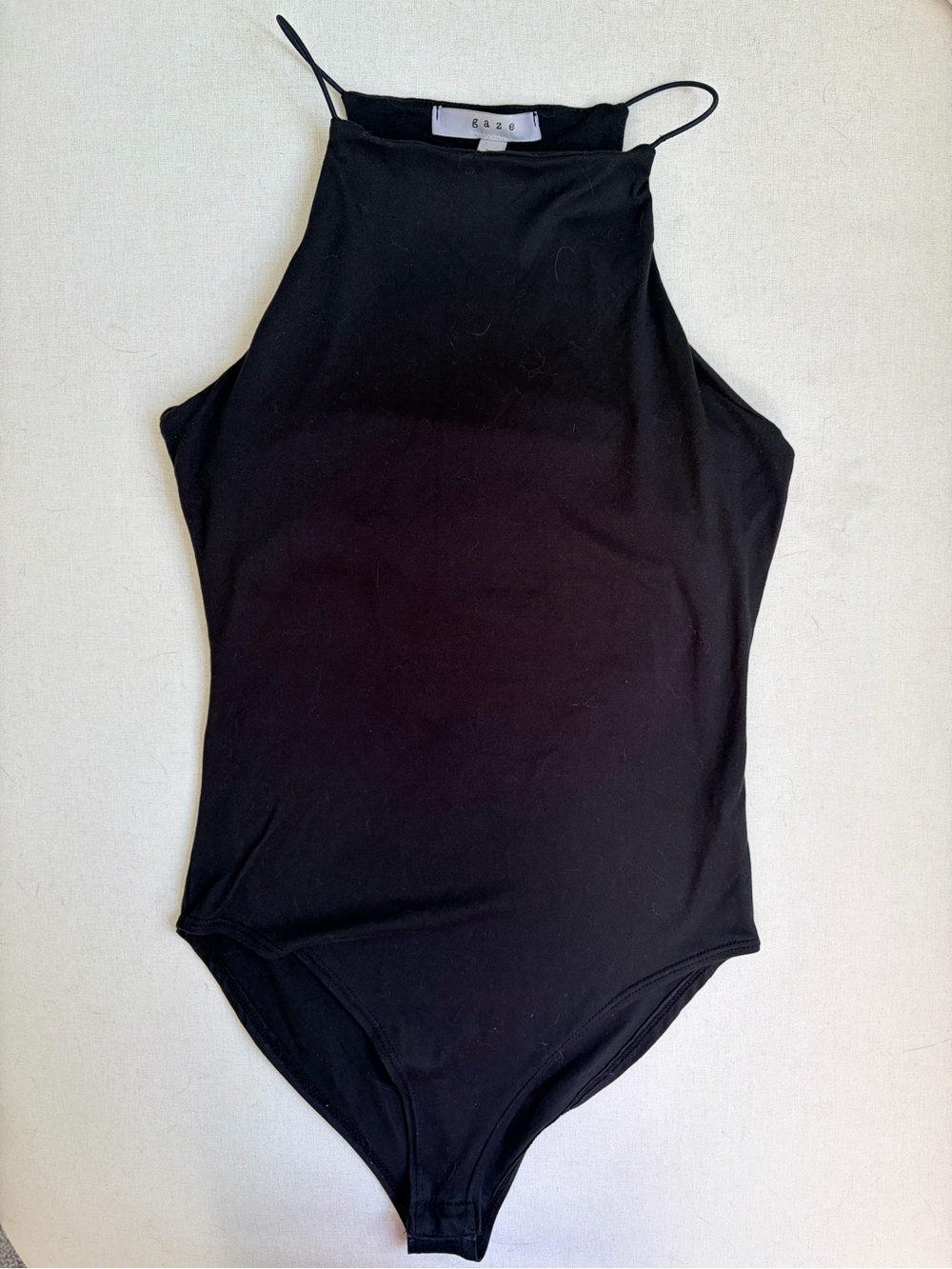 Black High Neck Bodysuit